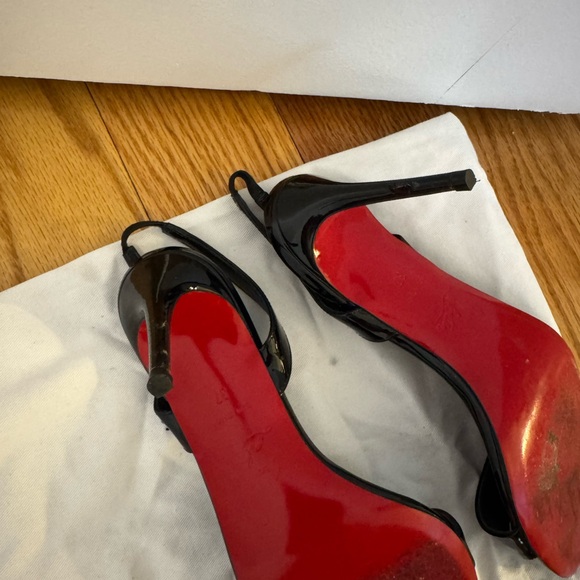 Christian Louboutin Black Stiletto Sandals Sz 37 - Picture 8 of 8